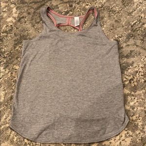 Grey open back tank top!